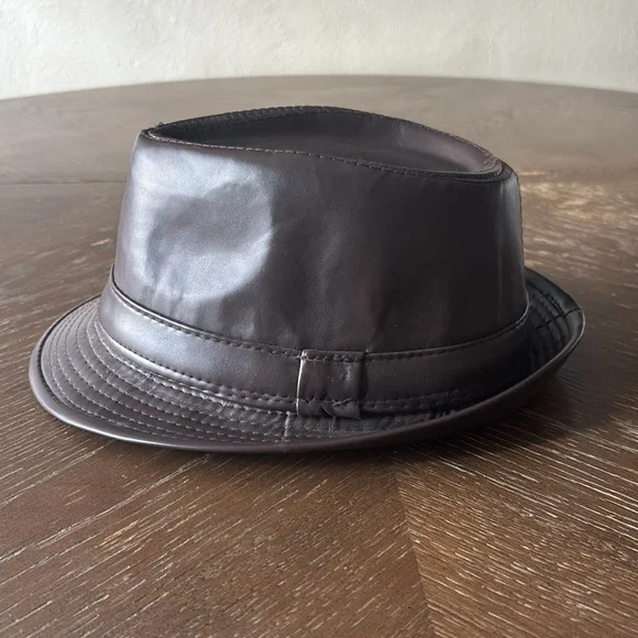 Bundle of 2 Faux Leather Crocodile Jazz Look Men’s Fedora Hats - Picture 10 of 13